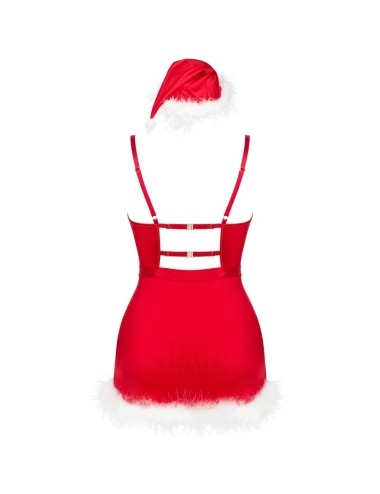 LIVCO CORSETTI FASHION - AGETHE LC 90607 CHEMISE + STRING + WEIHNACHTSMÜTZE L/XL