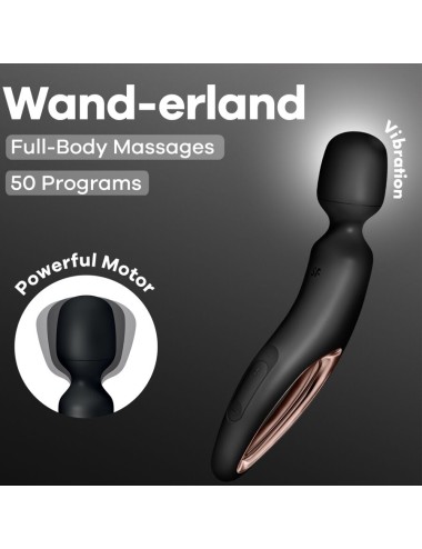SATISFYER - WAND ERLAND VIBRIERENDES MASSAGER SCHWARZ