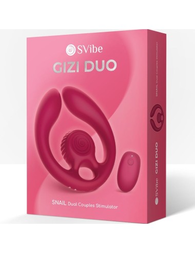 SNAIL VIBE - GIZI DUO PAARSTIMULATOR FERNBEDIENUNG BURGUND