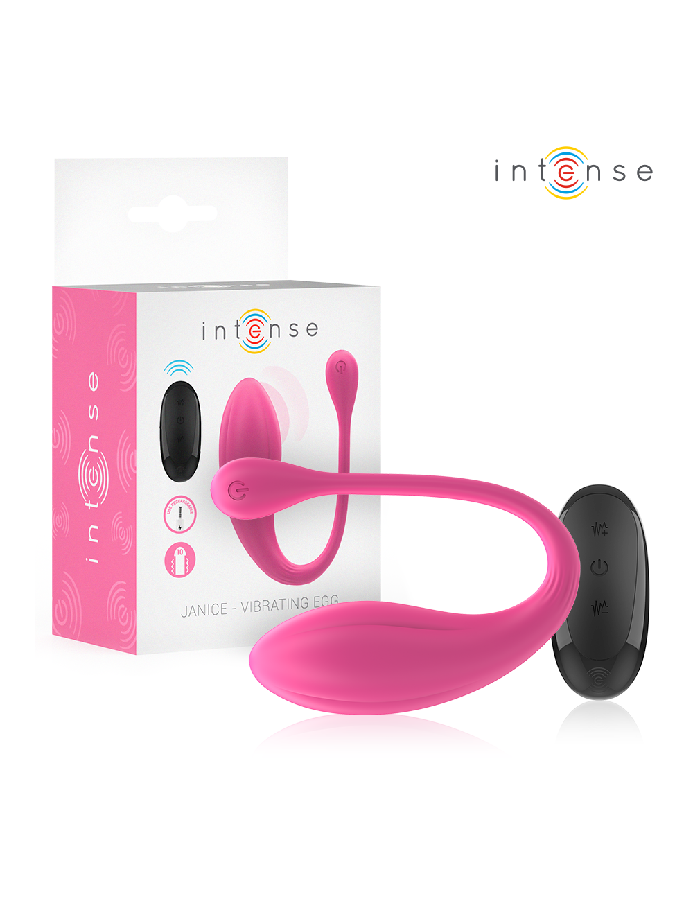 INTENSE - JANICE U VIBRATOR DOPPELSTIMULATION 10 VIBRATIONEN ROSA FERNBEDIENUNG