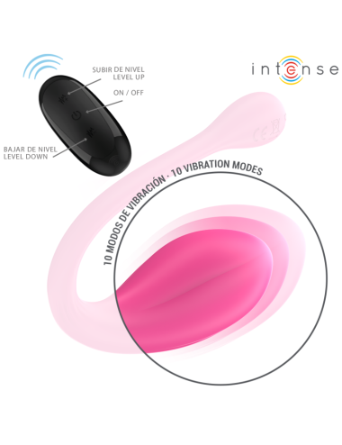 INTENSE - JANICE U VIBRATOR DOPPELSTIMULATION 10 VIBRATIONEN ROSA FERNBEDIENUNG