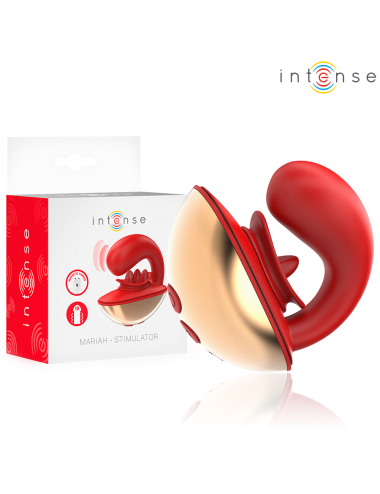 INTENSE - MARIAH VIBRATOR & STIMULATOR IN U-FORM 10 VIBRATIONEN ROT