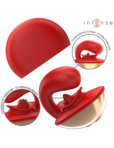 INTENSE - MARIAH VIBRATOR & STIMULATOR IN U-FORM 10 VIBRATIONEN ROT