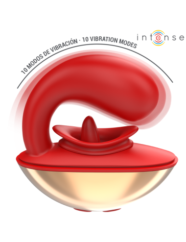 INTENSE - MARIAH VIBRATOR & STIMULATOR IN U-FORM 10 VIBRATIONEN ROT