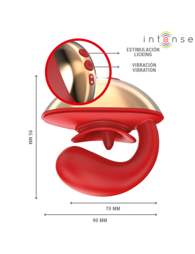 INTENSE - MARIAH VIBRATOR & STIMULATOR IN U-FORM 10 VIBRATIONEN ROT