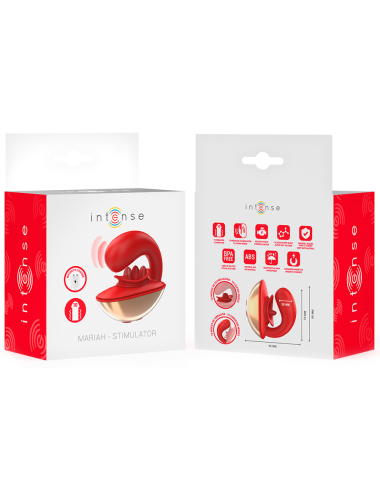 INTENSE - MARIAH VIBRATOR & STIMULATOR IN U-FORM 10 VIBRATIONEN ROT