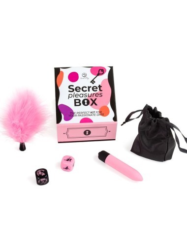 SECRET PLAY - VERGNÜGUNGSBOX FÜR PAARE: WÜRFEL + VIBRATIONSKUGEL + FEDERSTIFT