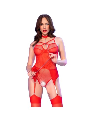 CHILIROSE - CR 4879 BODYSUIT OHNE UNTEN ROT M