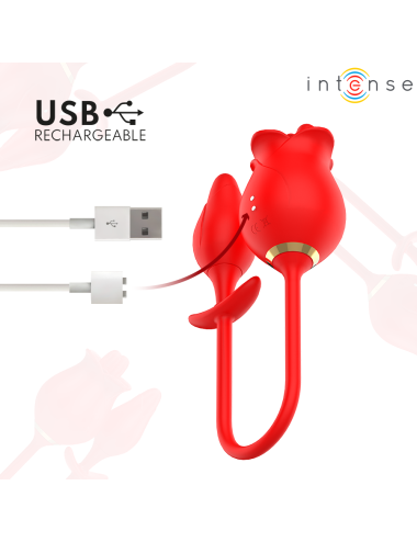 INTENSE - MELANIE DOPPELTER KLITORISSTIMULATOR MIT ZICKZACK-ZUNGE