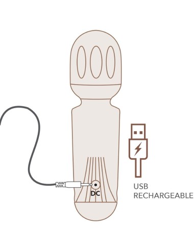 ROCKS-OFF – WIEDERAUFLADBARER MINI-ZAUBERSTAB MIT 16 FUNKTIONEN, AZALEENROT