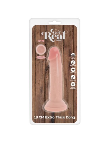 GET REAL - DELUXE DICKER DOPPELDICHTER TPE-PENDIGES, 13 CM