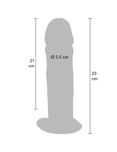 GET REAL - DELUXE DICKER TPE-DONNERSATZ MIT DOPPELTER DICHTE, 23 CM