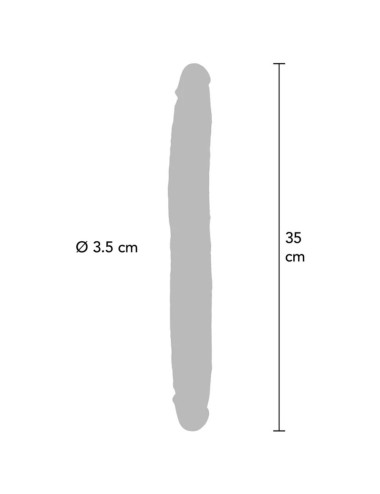 GET REAL - DOPPELENDES SILIKON-DILDO KARAMELL 35 CM
