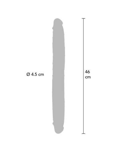 GET REAL - DOPPELENDES SILIKON-DILDO KARAMELL 46 CM