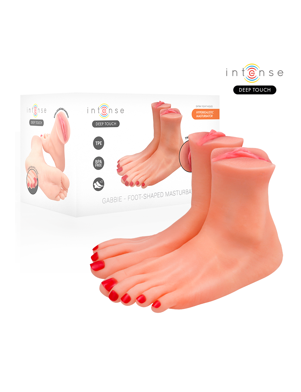 INTENSE DEEP TOUCH - GABBIE ZWEITEILIGER FUSSFÖRMIGER MASTAUBADOR