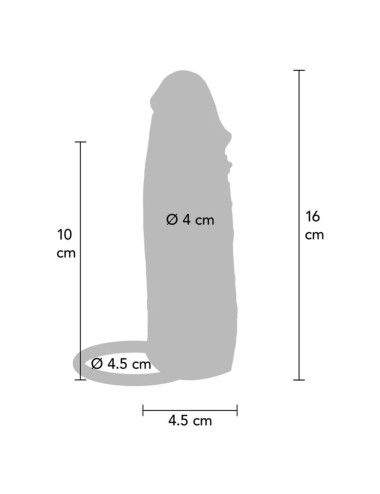 GET REAL – FEUCHTIGKEITSSPENDENDE SILIKON-VIBRATIONS-PENISHÜLLE IN KARAMELL, 16 CM