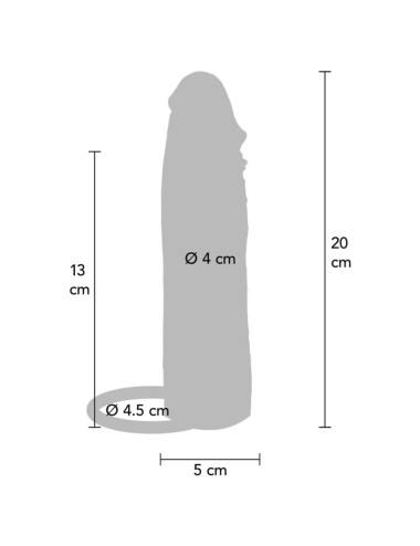 GET REAL – FEUCHTIGKEITSSPENDENDE SILIKON-VIBRATIONS-PENISHÜLLE IN KARAMELL, 20 CM