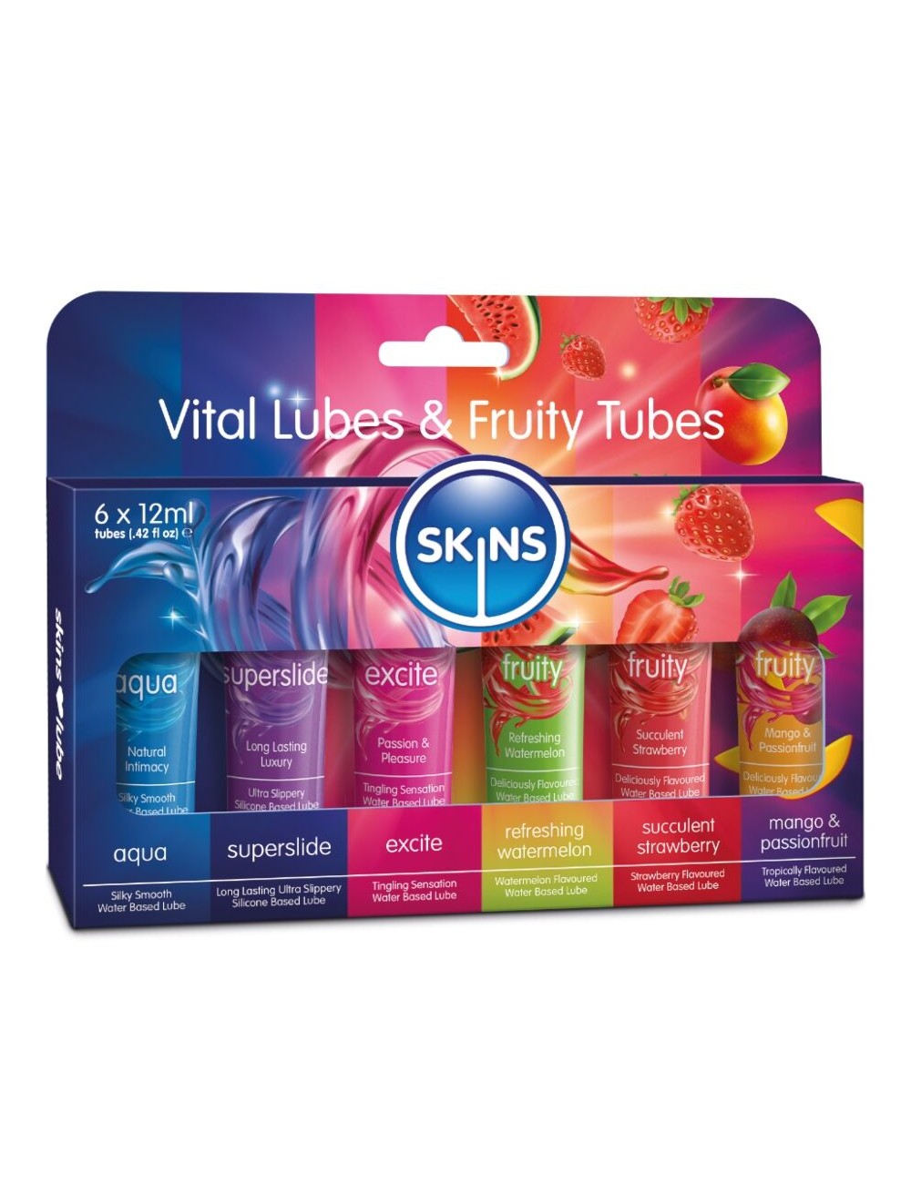 SKINS – VITAL & FRUITY GLUBES KIT GLEITMITTEL 6 x 12 ML