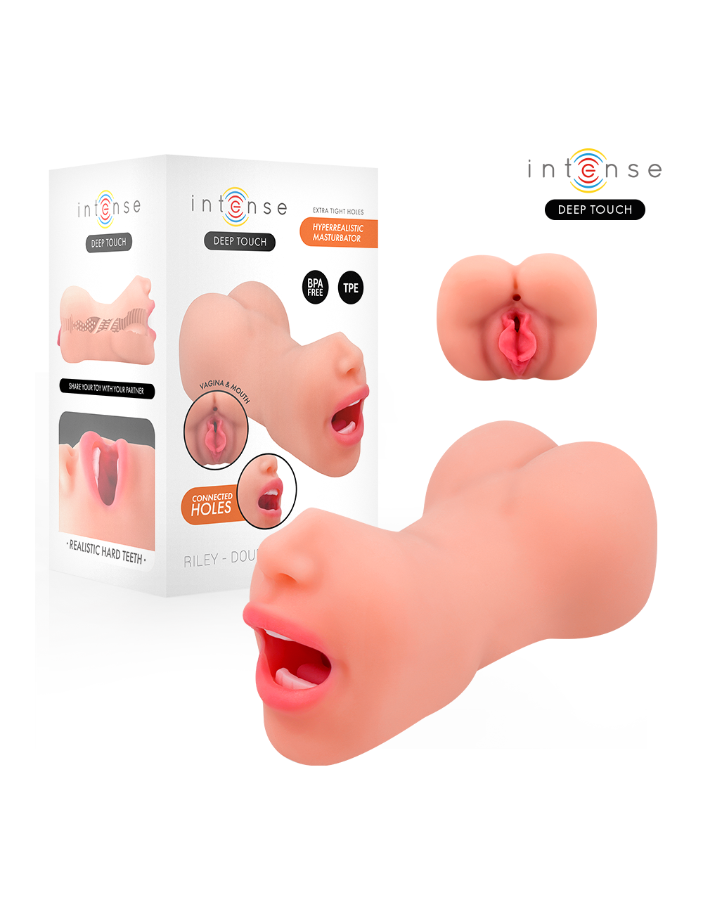 INTENSE DEEP TOUCH – RILEY DOPPELMUSTURBATOR FÜR MUND UND VAGINA