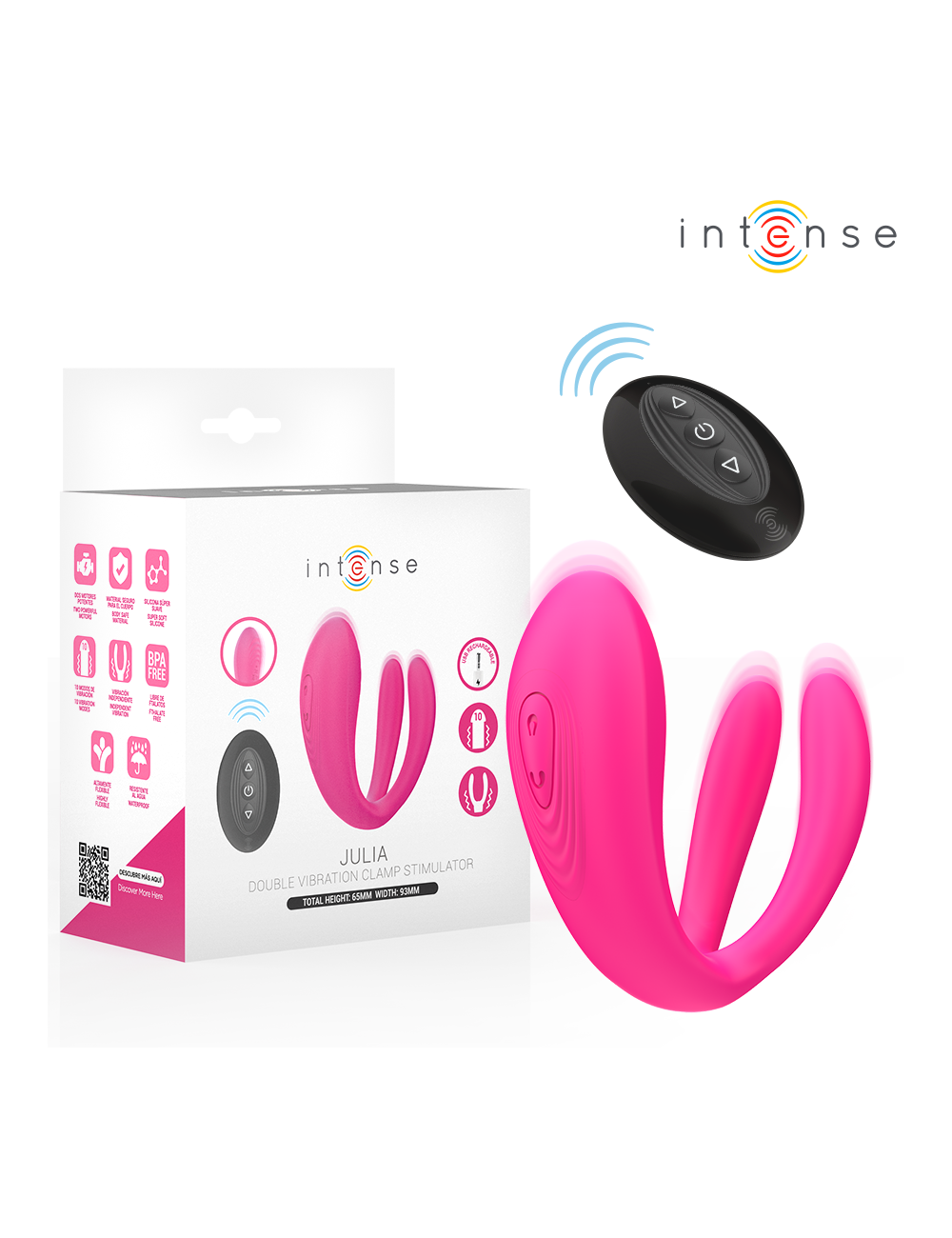INTENSE - JULIA DOPPELVIBRATOR-KLEMMENSTIMULATOR MIT FERNBEDIENUNG