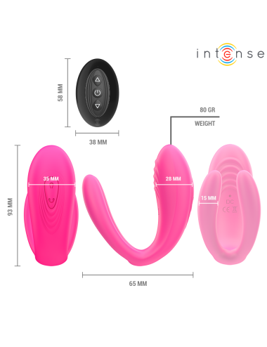 INTENSE - JULIA DOPPELVIBRATOR-KLEMMENSTIMULATOR MIT FERNBEDIENUNG