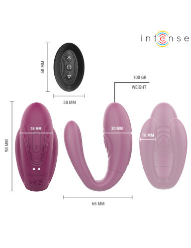 INTENSE - SANDRA KLAPPE- UND VIBRATIONSKLEMMSTIMULATOR MIT FERNBEDIENUNG