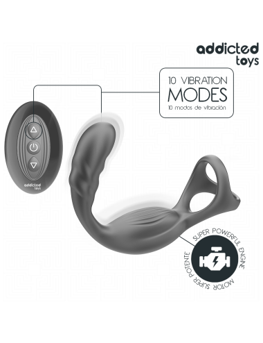 ADDICTED TOYS - DOPPELTER PROSTATIK-COCKRING MIT FERNBEDIENUNG