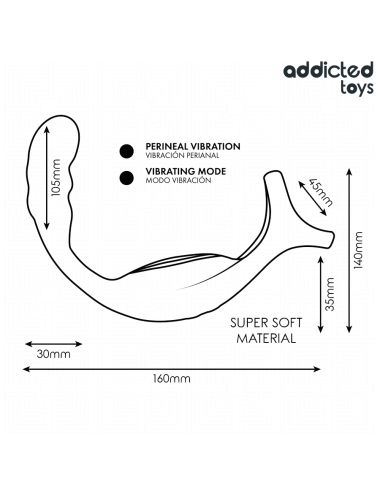 ADDICTED TOYS - DOPPELTER PROSTATIK-COCKRING MIT FERNBEDIENUNG