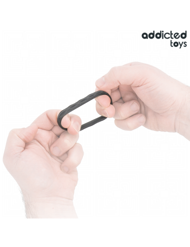 ADDICTED TOYS - SET MIT STRUKTURIERTEM COCKRING IN 4 GRÖSSEN