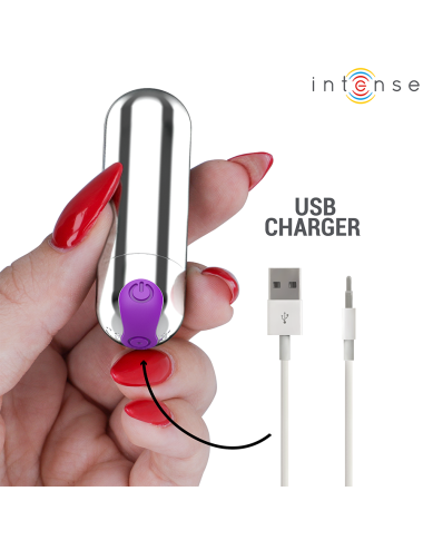 INTENSE - KAREN MINI WIEDERAUFLADBARER VIBRATIONSKUGEL SILBER