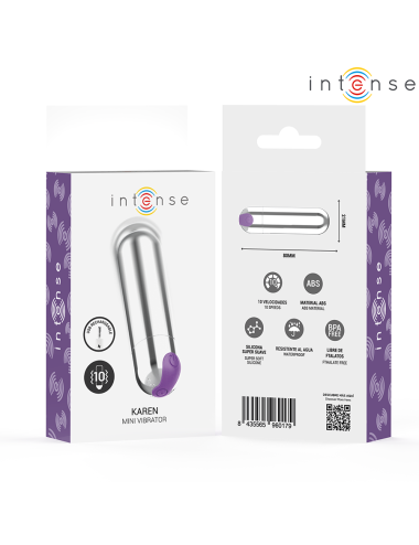 INTENSE - KAREN MINI WIEDERAUFLADBARER VIBRATIONSKUGEL SILBER