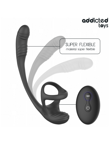 ADDICTED TOYS – ANALPLUG MIT VIBRATION, 360°-WELLUNG UND HODENSTIMULATOR