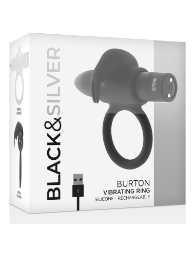 BLACK&SILVER - BURTON RING 10 VIBRATIONSMODI SCHWARZ