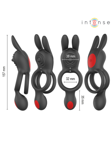 INTENSE - QUINN DOPPELVIBRATIONSRING MIT FERNBEDIENUNG
