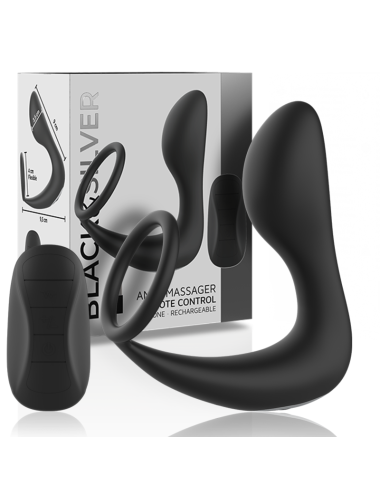 BLACK&SILVER - ANALMASSAGER MIT FERNBEDIENUNG