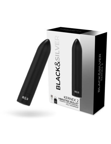 BLACK&SILVER - KERNEX 2 SCHWARZ VIBRIERENDE MAGNETKUGEL