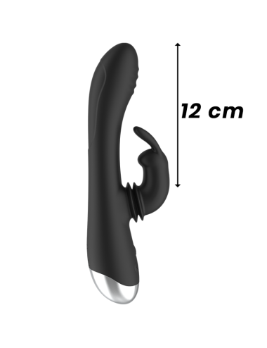 BLACK&SILVER - DJ. ADAM WIEDERAUFLADBARER SILIKON-KANINCHEN-STIMULATOR SCHWARZ