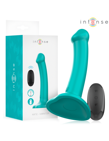 INTENSE - KATIE VIBRATOR MIT SAUGNÄPFEN 10 VIBRATIONEN BLAU FERNBEDIENUNG