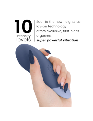 WOMANIZER - VIBE LAY-ON SILENT VIBRATOR DUNKELBLAU