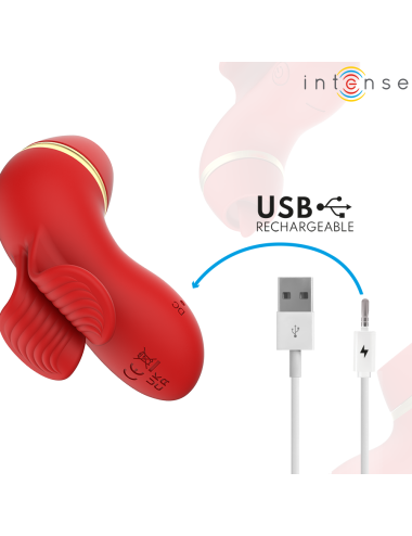 INTENSE - PATTY-STIMULATOR MIT 4 AUFSÄTZEN, SAUG-, KLETTER-, KITZEL- UND LECKFUNKTION