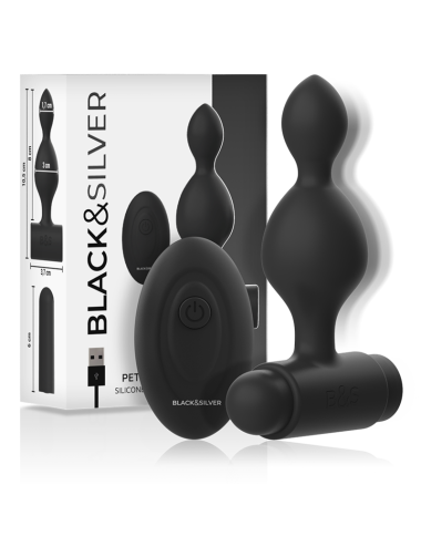 BLACK&SILVER - TUCKER KLEINE ANALSTECKER AUS SILIKON MIT FERNBEDIENUNG