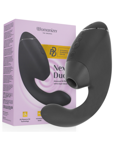 WOMANIZER - DUO NEXT DOPPELTER KLITORIS- & G-PUNKT-STIMULATOR SCHWARZ