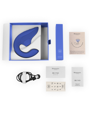 WOMANIZER - BLEND RABBIT VIBRATOR STIMULATOR VIBRANT BLUE