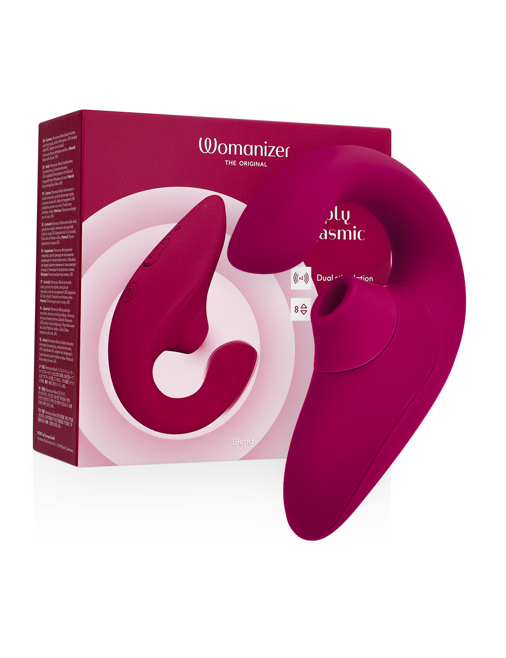 WOMANIZER - BLEND RABBIT VIBRATOR STIMULATOR VIBRANT PINK
