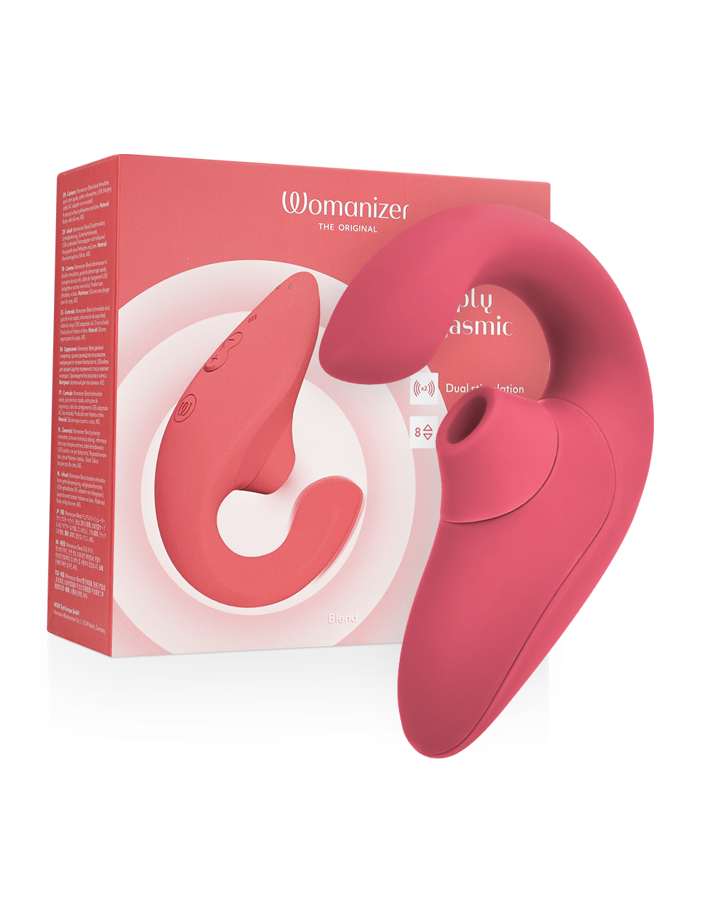 WOMANIZER - BLEND RABBIT VIBRATOR STIMULATOR VIBRANT ROSE