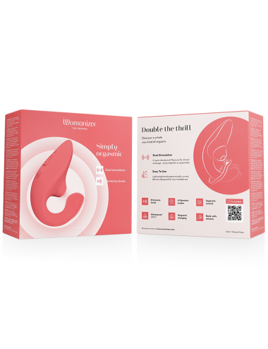 WOMANIZER - BLEND RABBIT VIBRATOR STIMULATOR VIBRANT ROSE