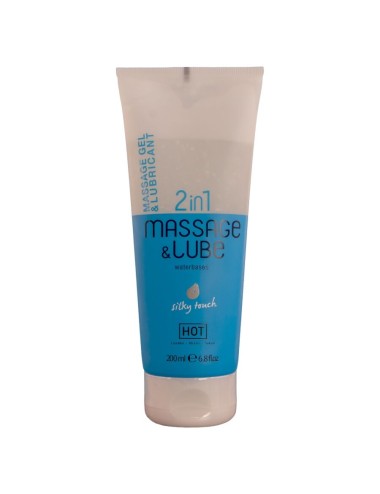 HOT - MASSAGE- & GLEITGEL 2IN1 SILKY TOUCH 200 ML