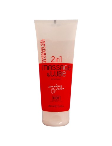 HOT - MASSAGE & GLEITGEL 2IN1 ERDBEERE 200 ML