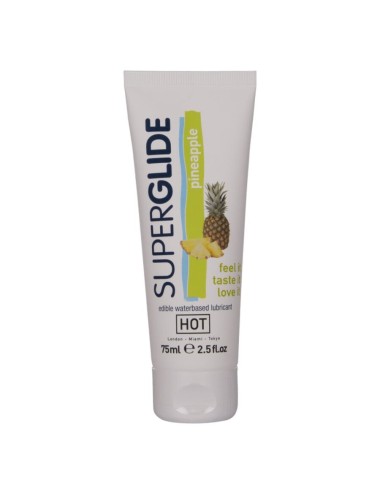 HOT - SUPERGLIDE ESSBARER GLEITMITTEL AUF WASSERBASIS ANANAS 75 ML