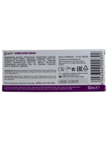 HOT - V-ACTIV STIMULATIONSCREME FÜR FRAUEN 50 ML
